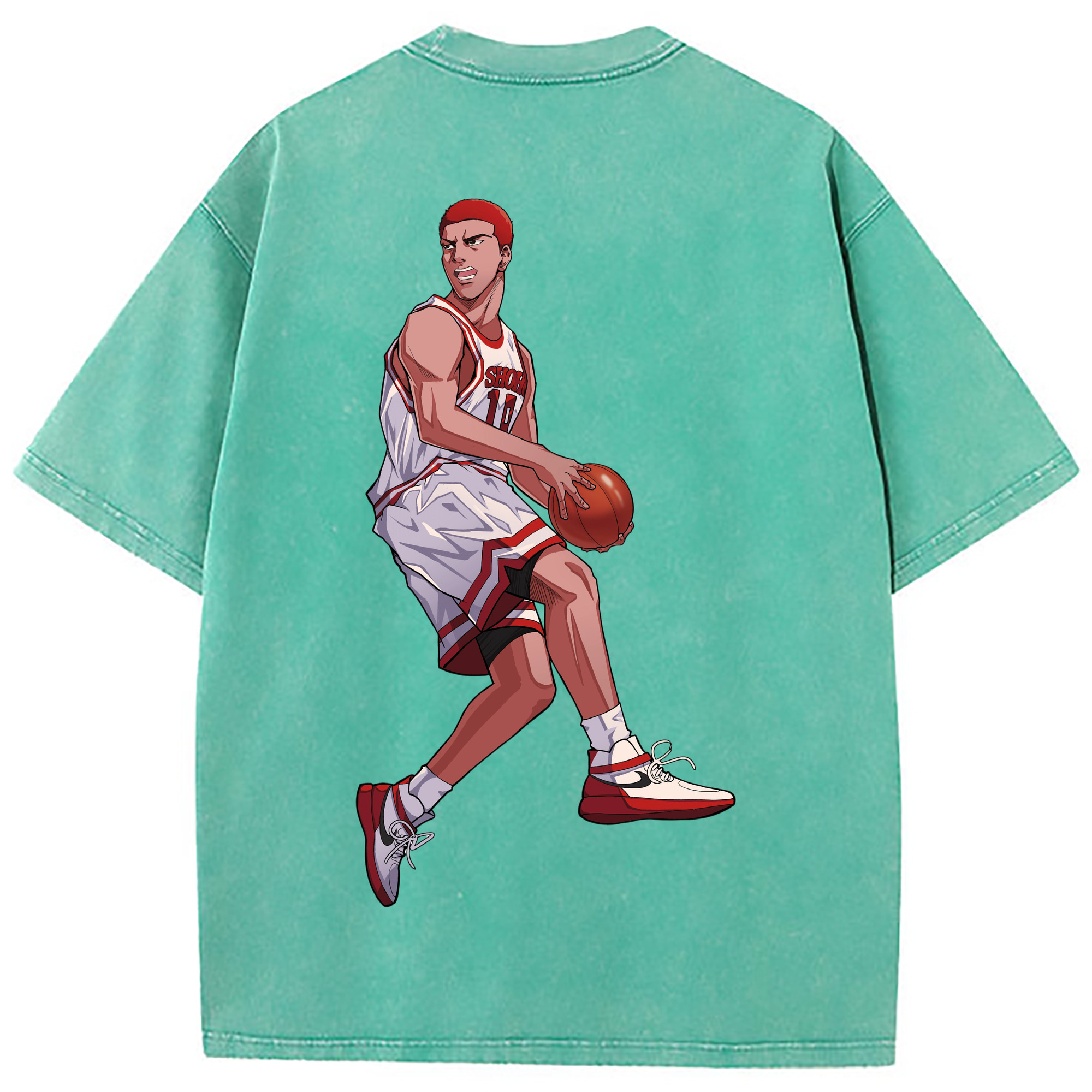（画像用） SLAM DUNK／スラムダンク 綿100% ヴィンテージ風 半袖Tシャツ（背面プリント）